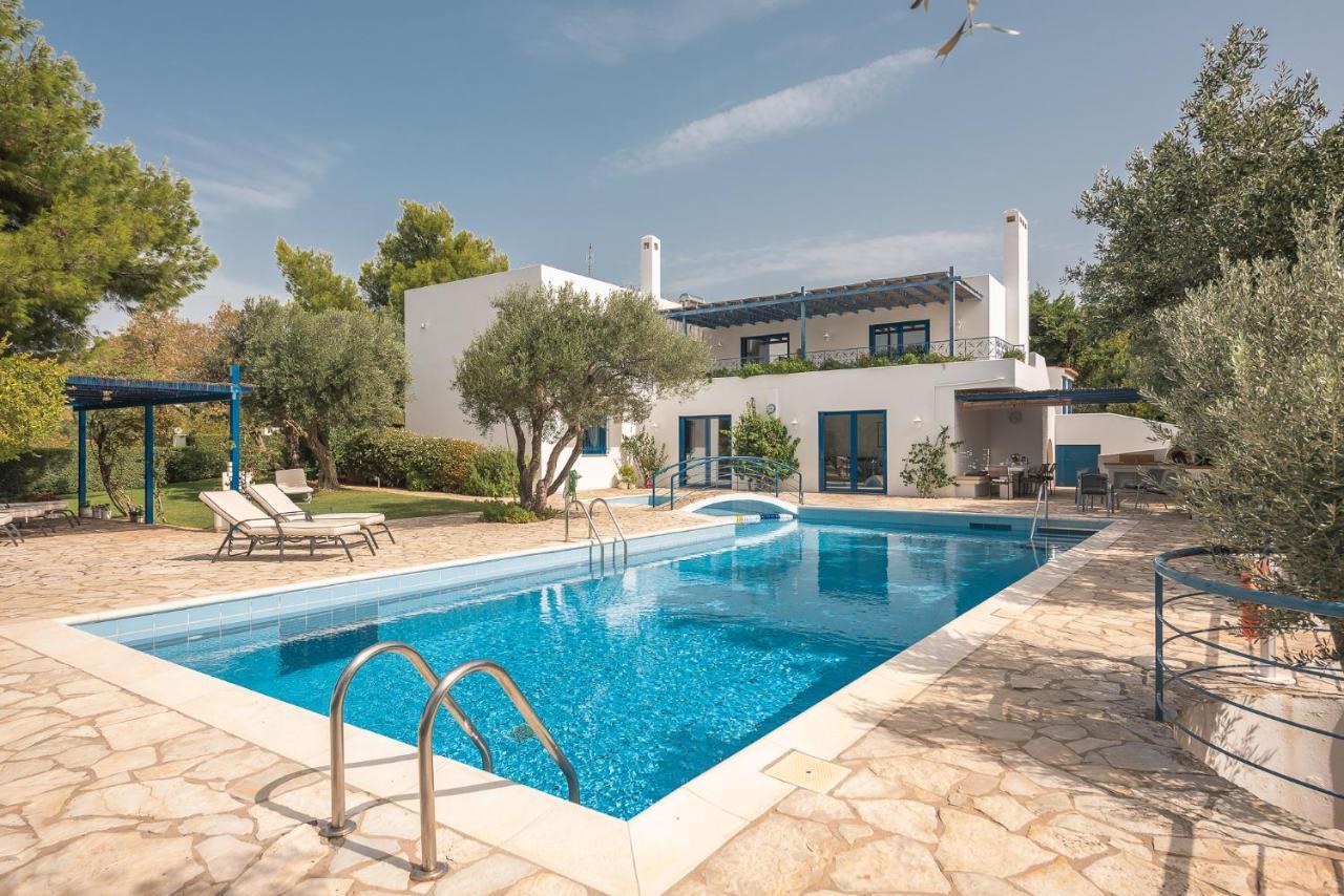 Summer Villa Pasiphae Private Pool - Bbq -Beach 2Min Сунион Экстерьер фото